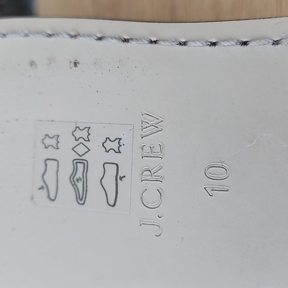 J Crew Cream Leather  Flip Flops Sandals Womens Size 10 - Picture 12 of 12